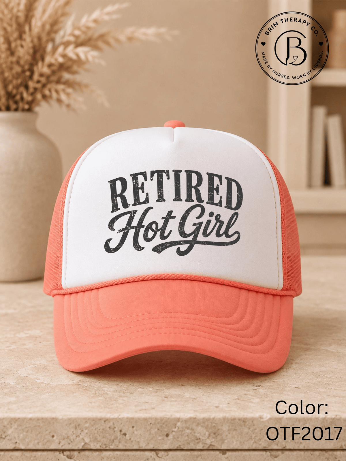 GELI1025: Retired Hot Girl Trucker Hat