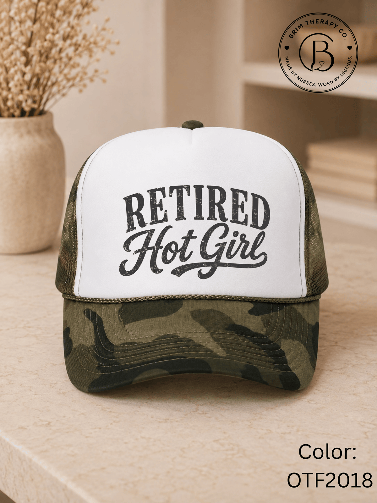 GELI1025: Retired Hot Girl Trucker Hat