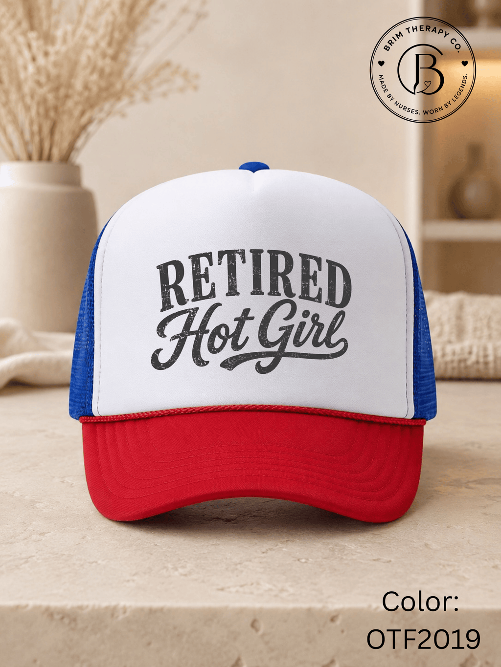 GELI1025: Retired Hot Girl Trucker Hat