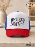 GELI1025: Retired Hot Girl Trucker Hat