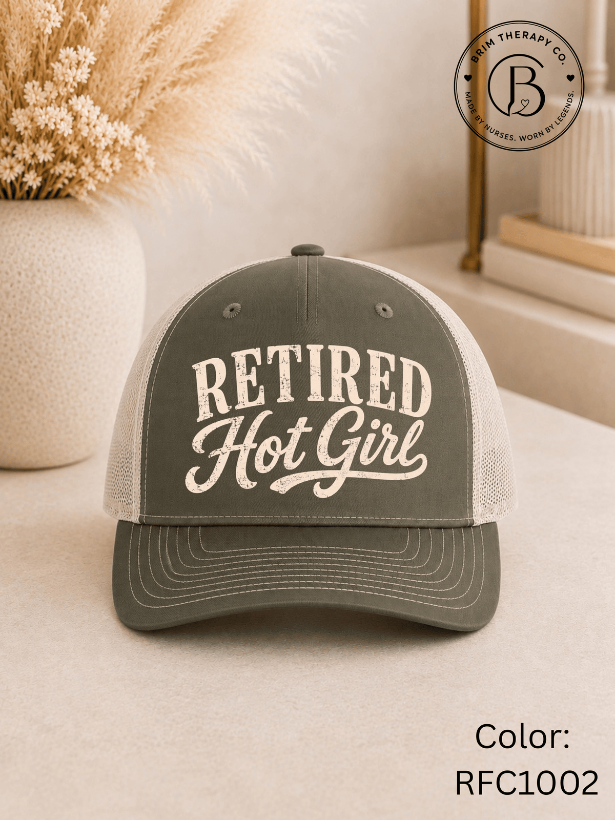 GELI1025: Retired Hot Girl Trucker Hat