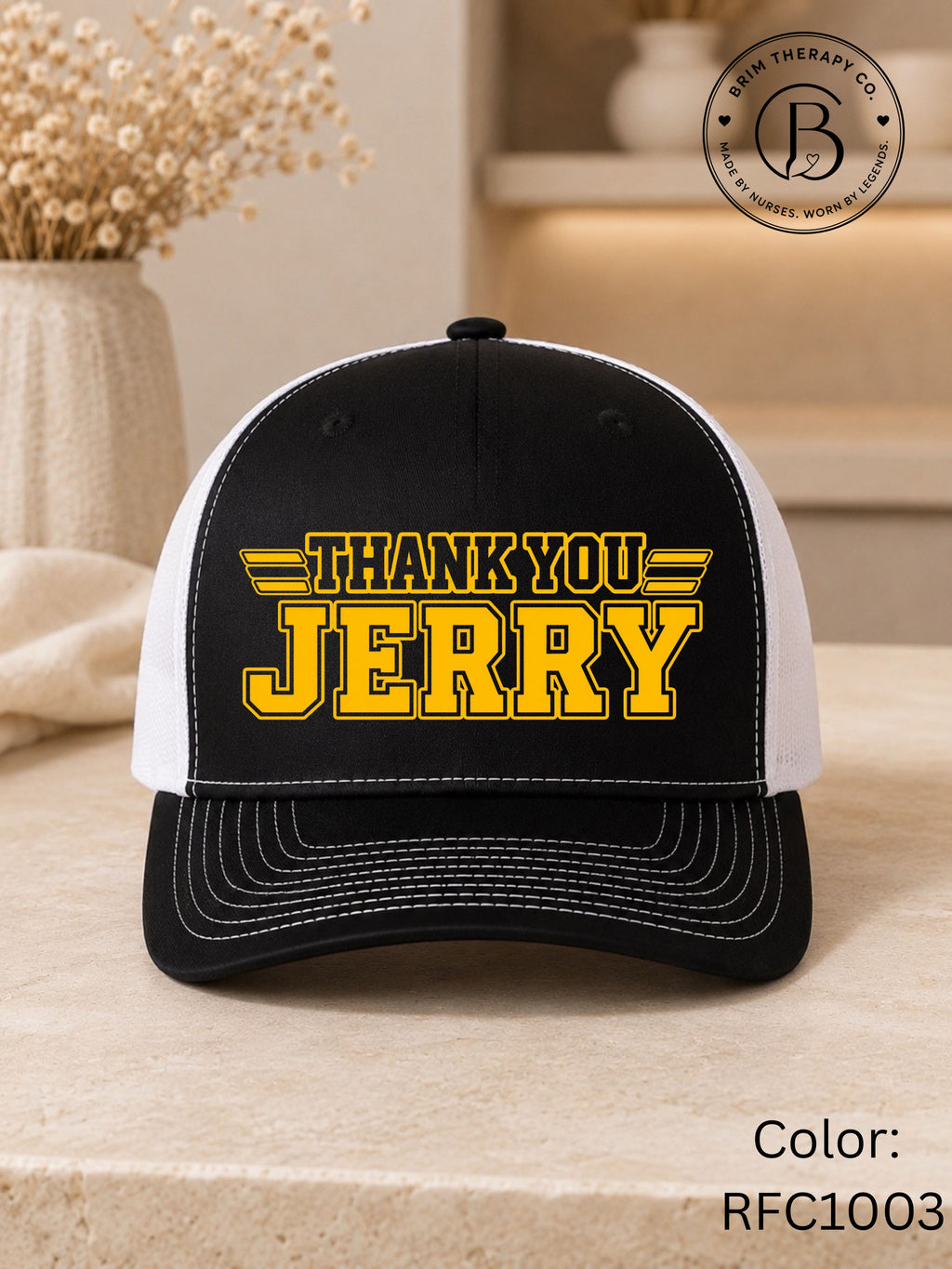 SPFB1242: Thank you Jerry Game Day Trucker Hat