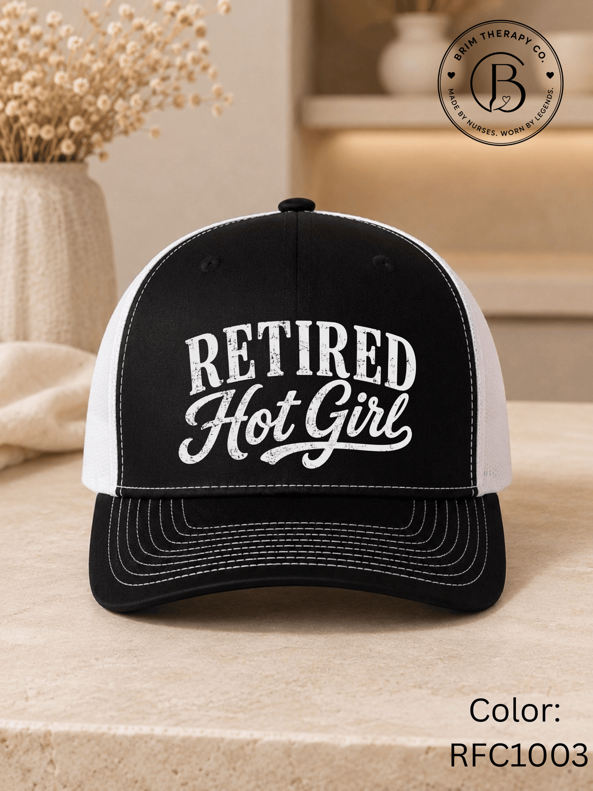 GELI1025: Retired Hot Girl Trucker Hat