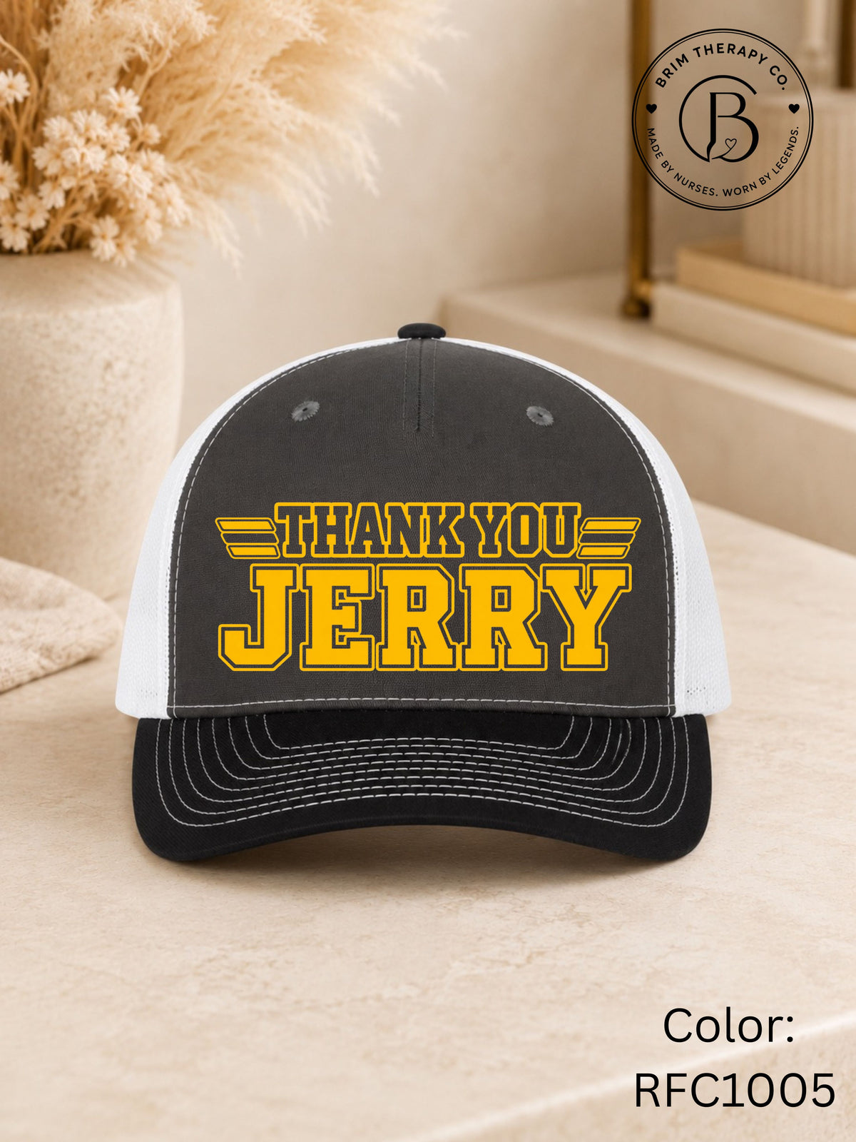SPFB1242: Thank you Jerry Game Day Trucker Hat