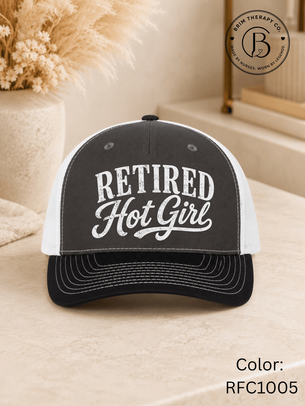 GELI1025: Retired Hot Girl Trucker Hat