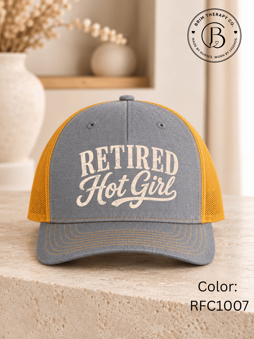 GELI1025: Retired Hot Girl Trucker Hat
