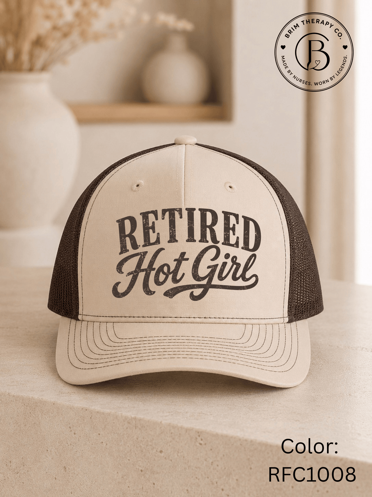 GELI1025: Retired Hot Girl Trucker Hat