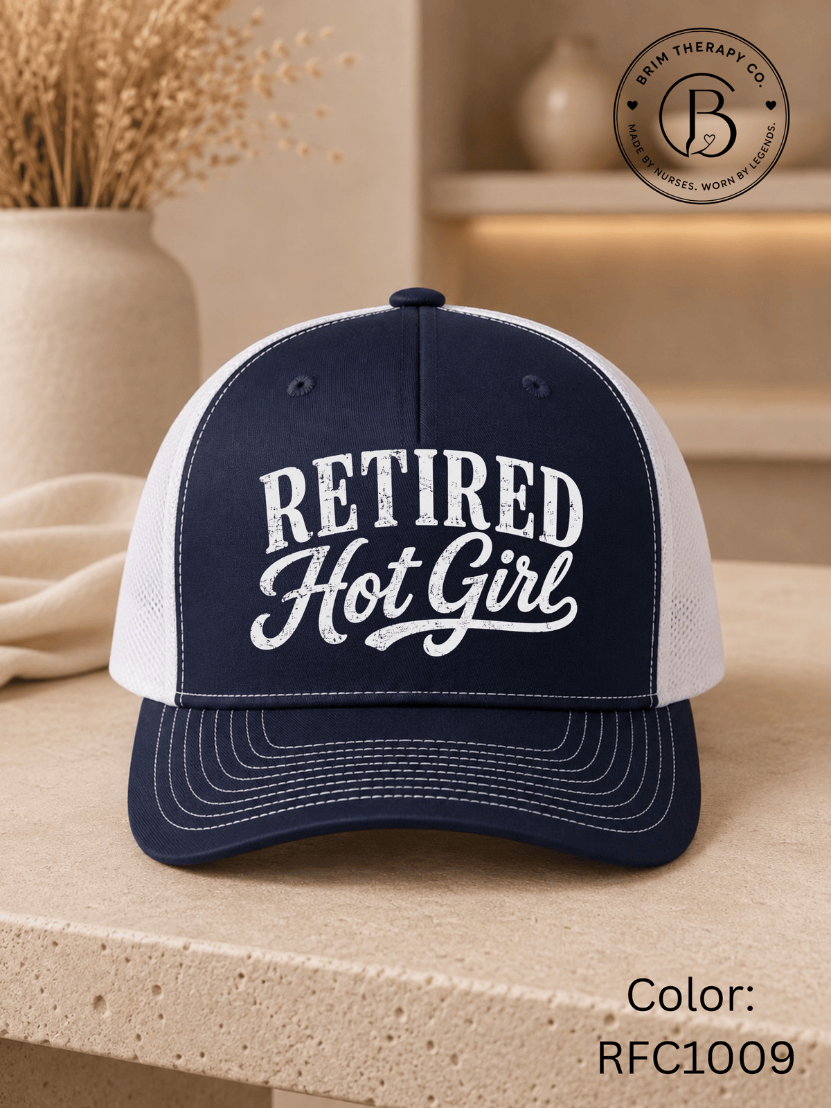 GELI1025: Retired Hot Girl Trucker Hat