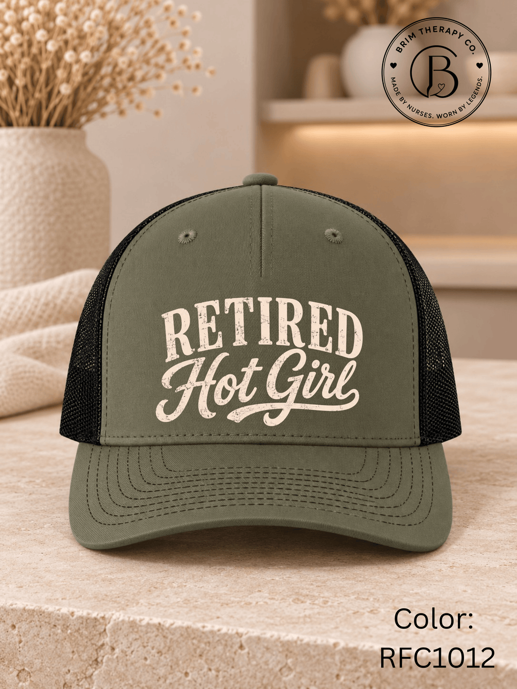 GELI1025: Retired Hot Girl Trucker Hat