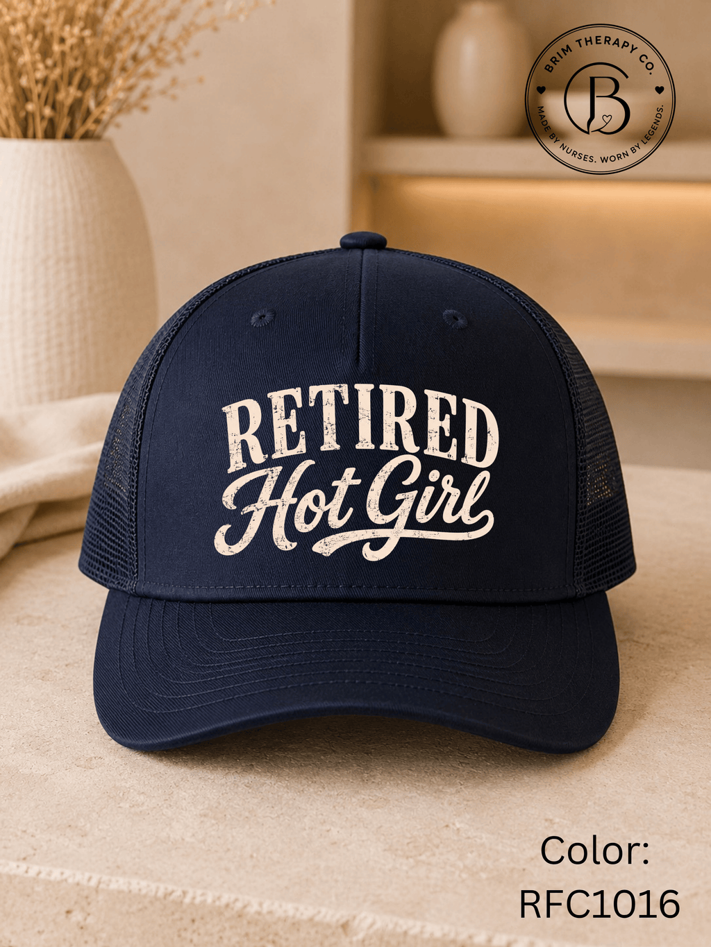 GELI1025: Retired Hot Girl Trucker Hat