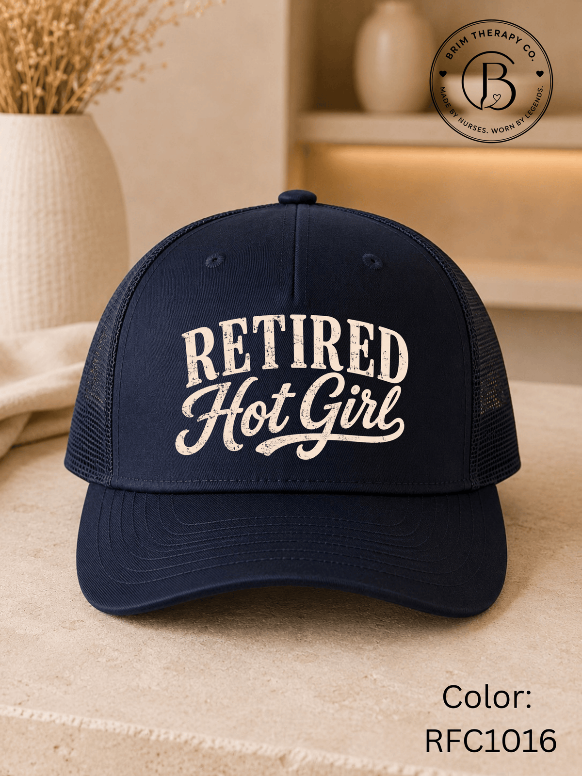 GELI1025: Retired Hot Girl Trucker Hat