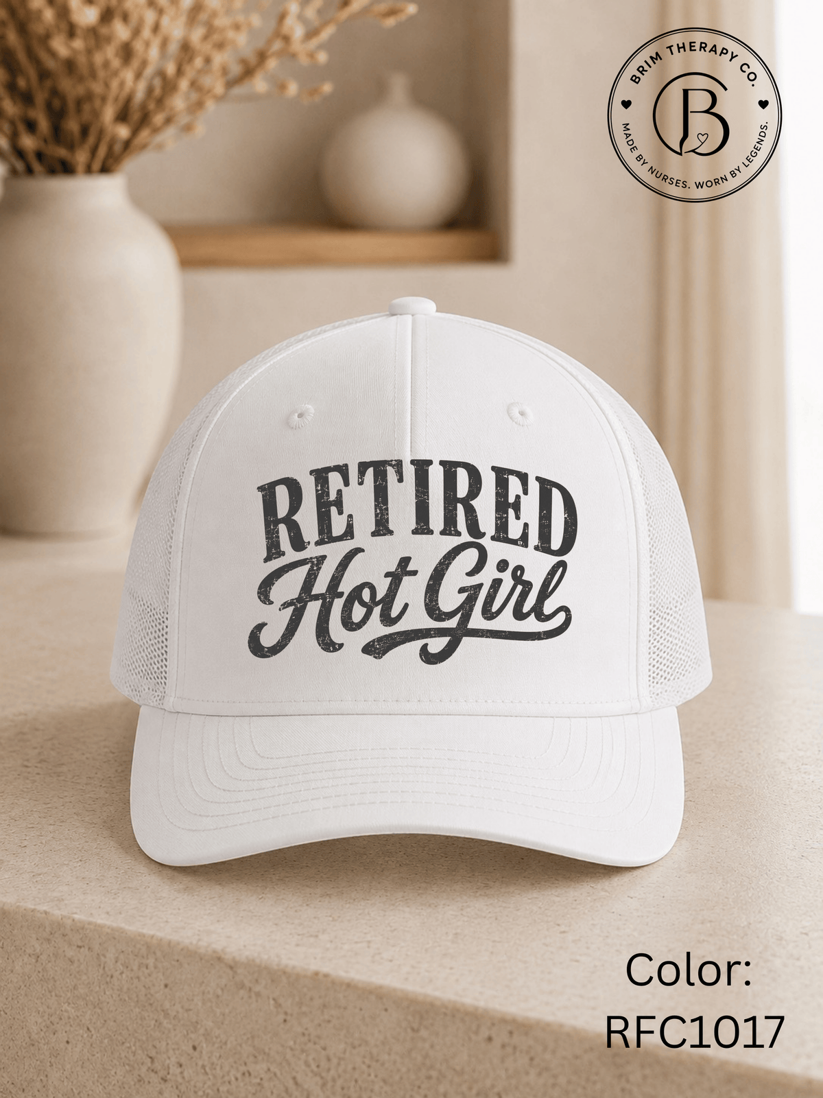 GELI1025: Retired Hot Girl Trucker Hat