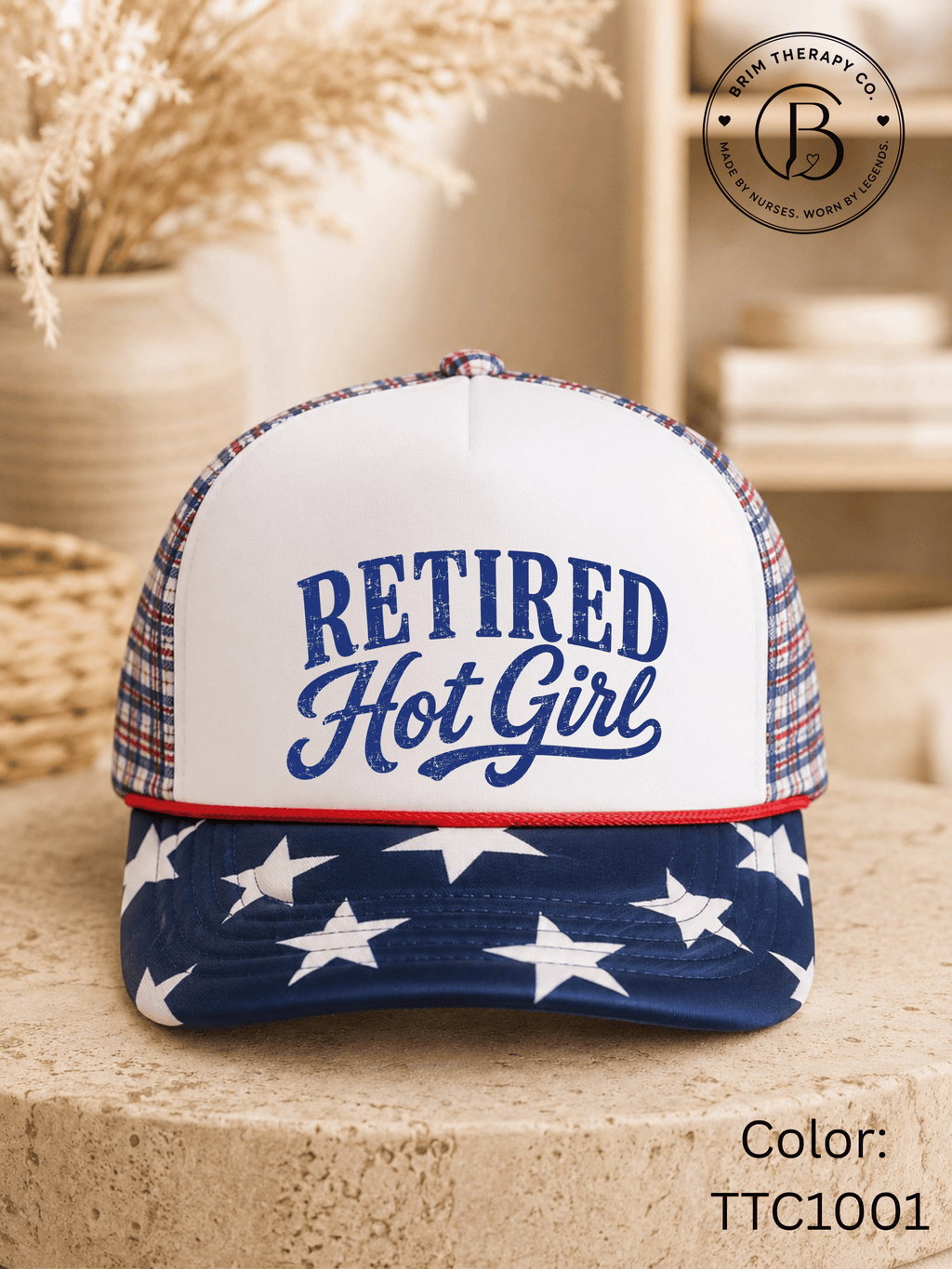 GELI1025: Retired Hot Girl Trucker Hat