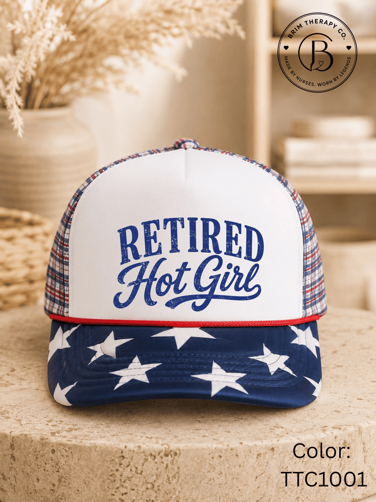 GELI1025: Retired Hot Girl Trucker Hat