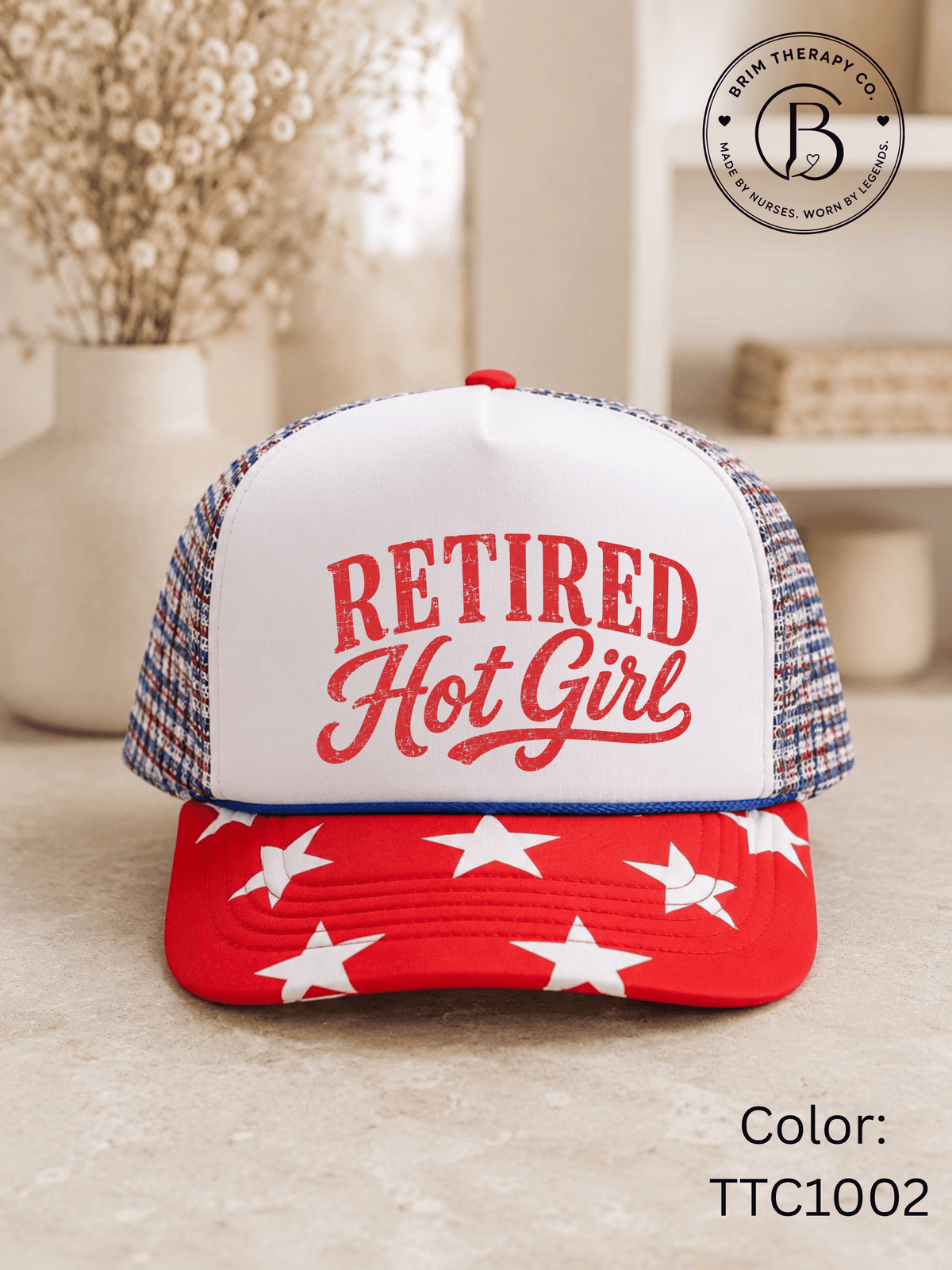 GELI1025: Retired Hot Girl Trucker Hat