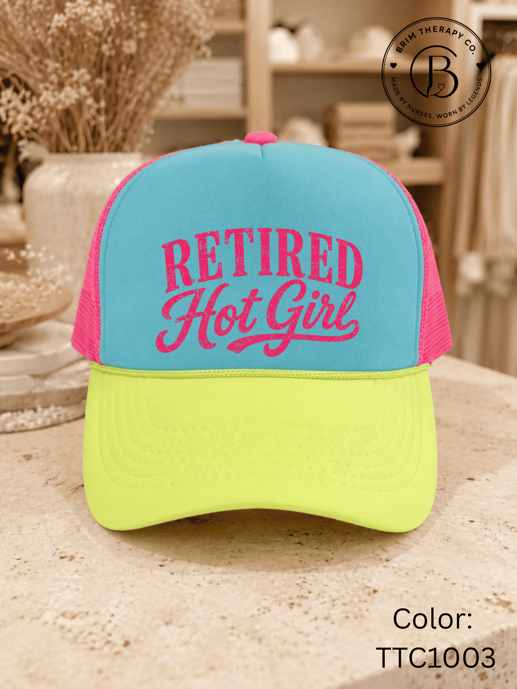 GELI1025: Retired Hot Girl Trucker Hat