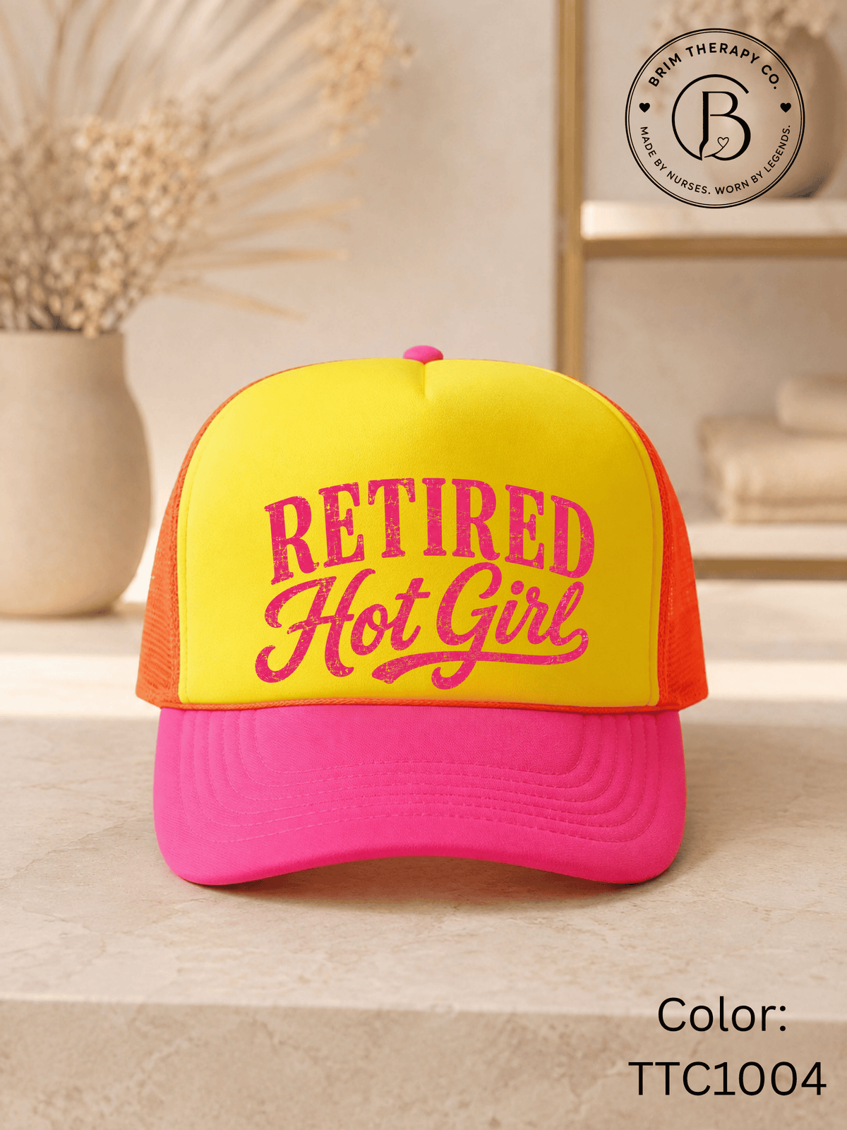 GELI1025: Retired Hot Girl Trucker Hat