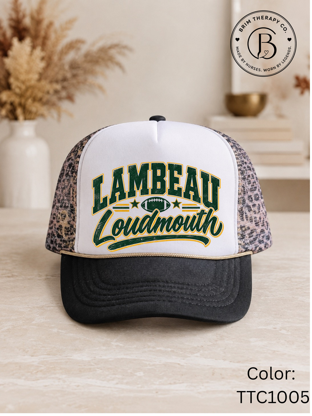 SPFB1307: Lambeau Loudmouth Packers Football Trucker Hat