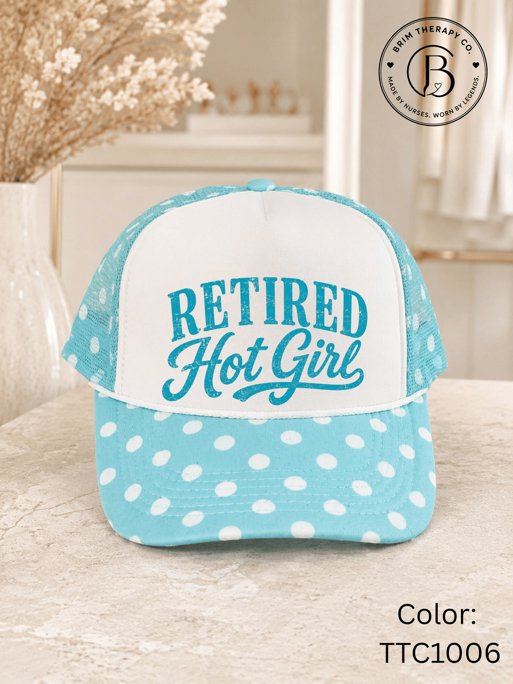 GELI1025: Retired Hot Girl Trucker Hat