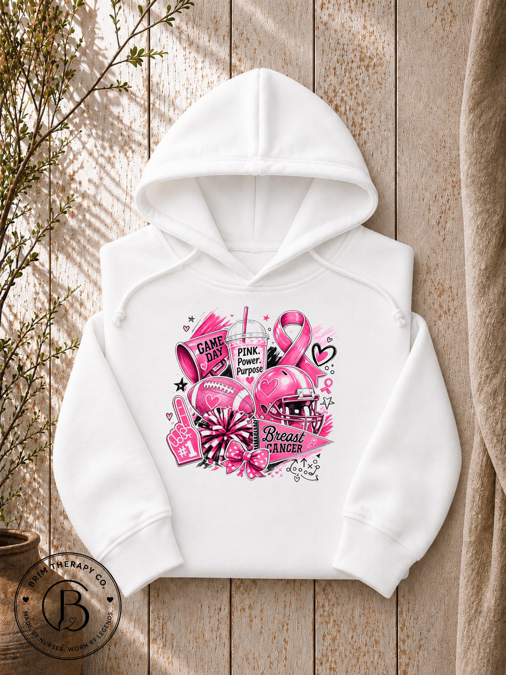 GELI1003: Pink Power Game Day Breast Cancer Awareness Tee