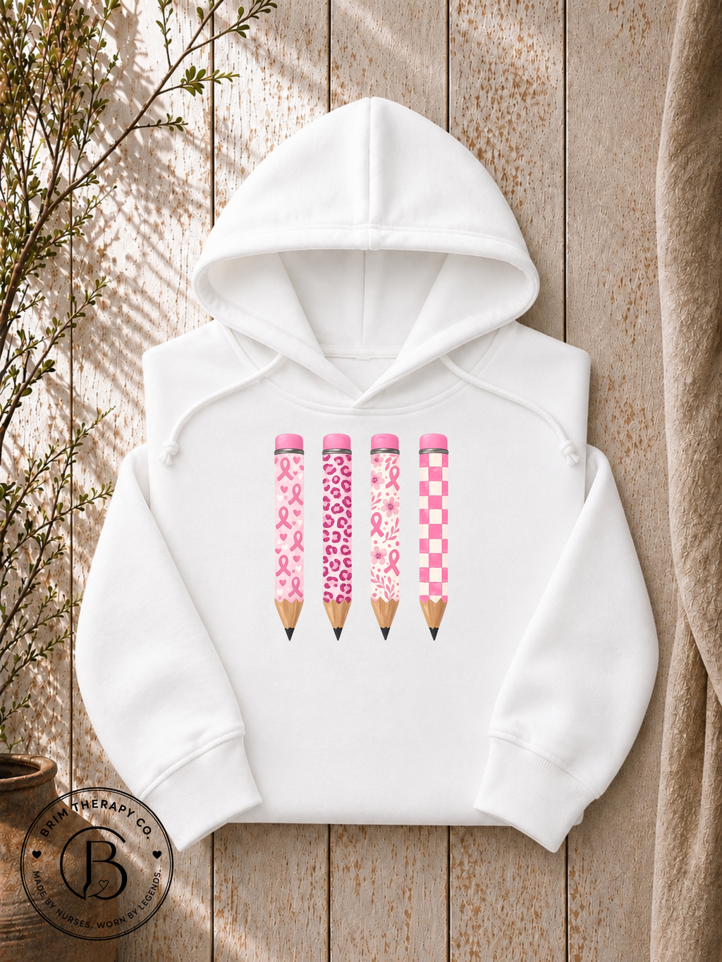 GELI1004: Pencils for Pink Breast Cancer Awareness Teacher Tee