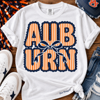 Auburn Tigers Bow Retro Game Day Graphic Tee
