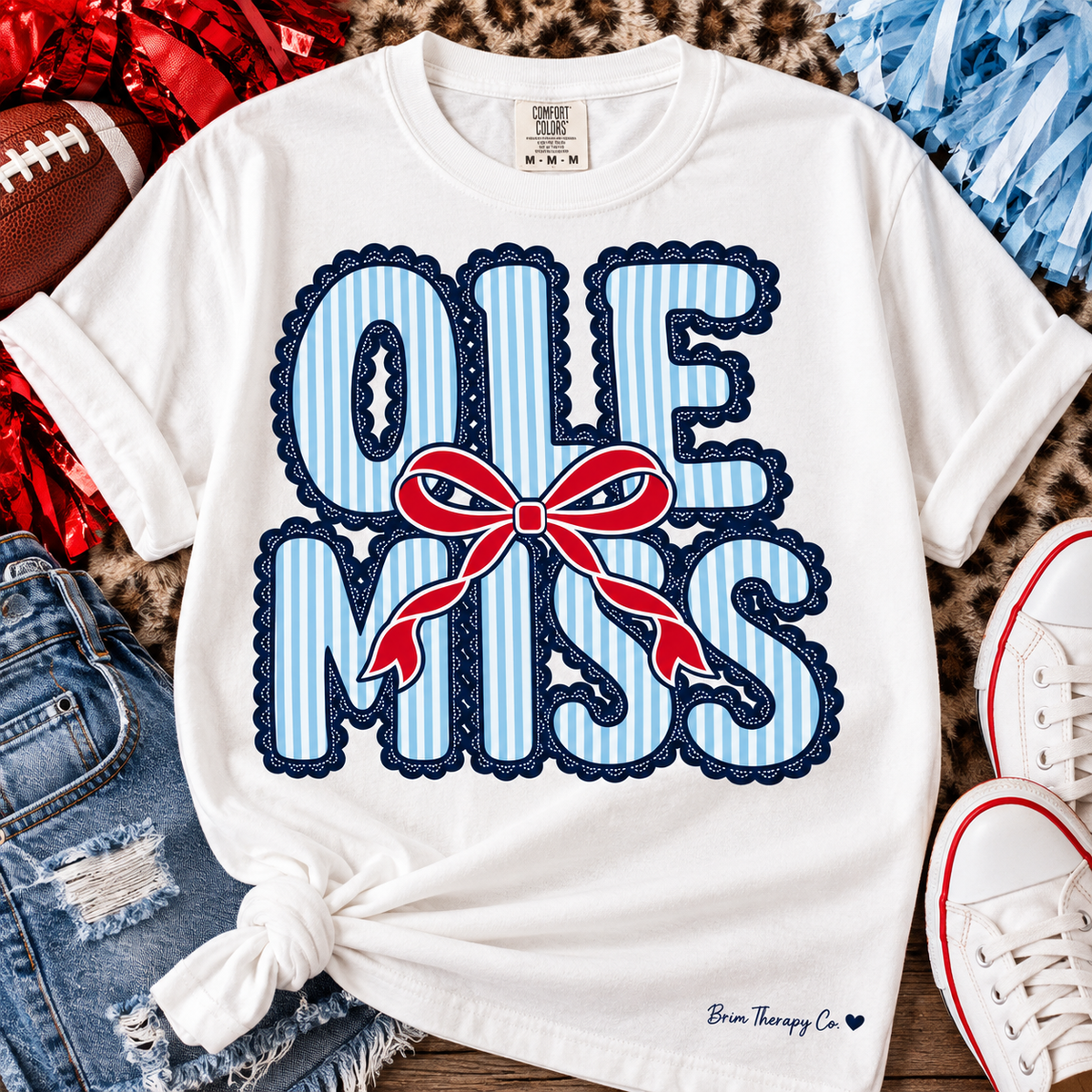 Ole Miss Rebels Bow Retro Game Day Graphic Tee