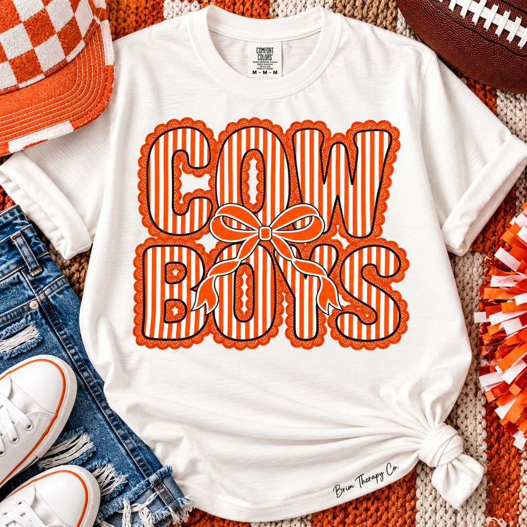 Oklahoma State Cowboys Bow Retro Game Day Graphic Tee