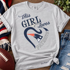 This Girl Loves the New England Patriots Graphic Tee