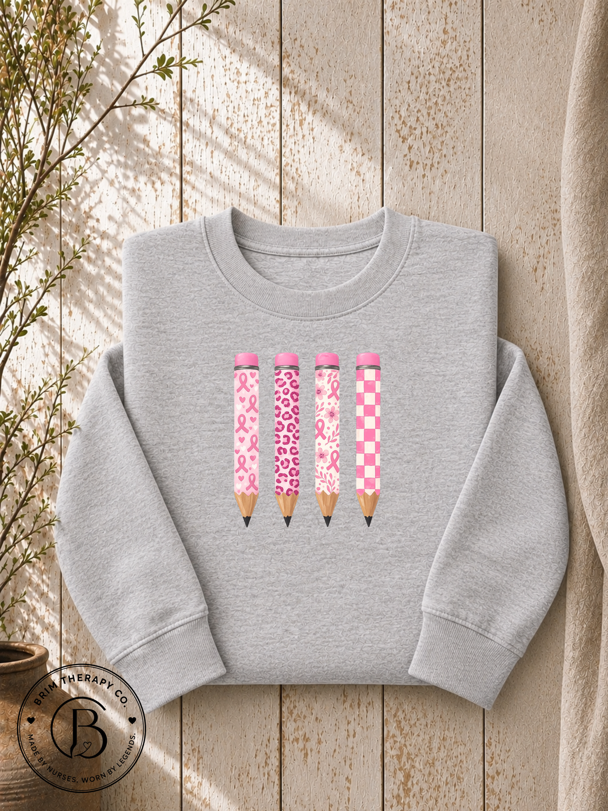 GELI1004: Pencils for Pink Breast Cancer Awareness Teacher Tee