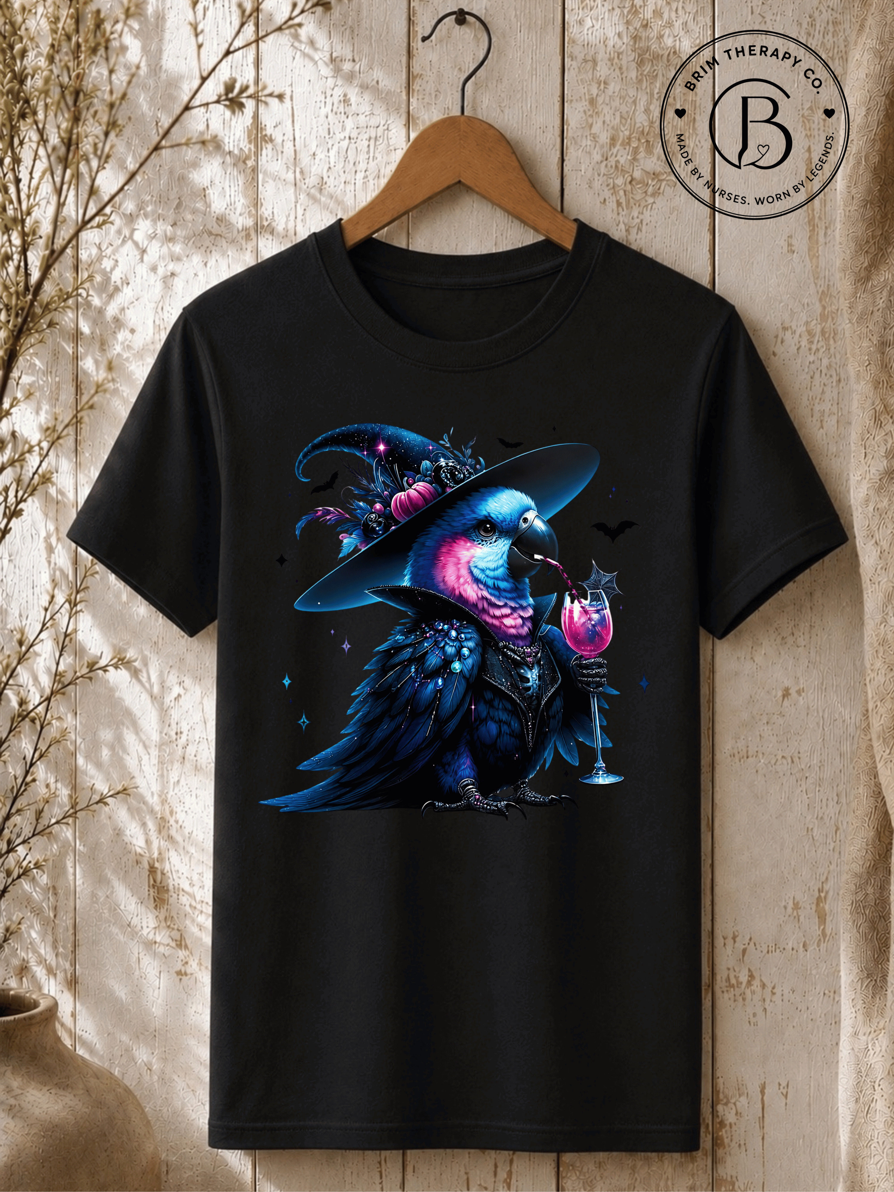 SEHL1034: Witch Better Have My Booze Halloween Parrot Tee