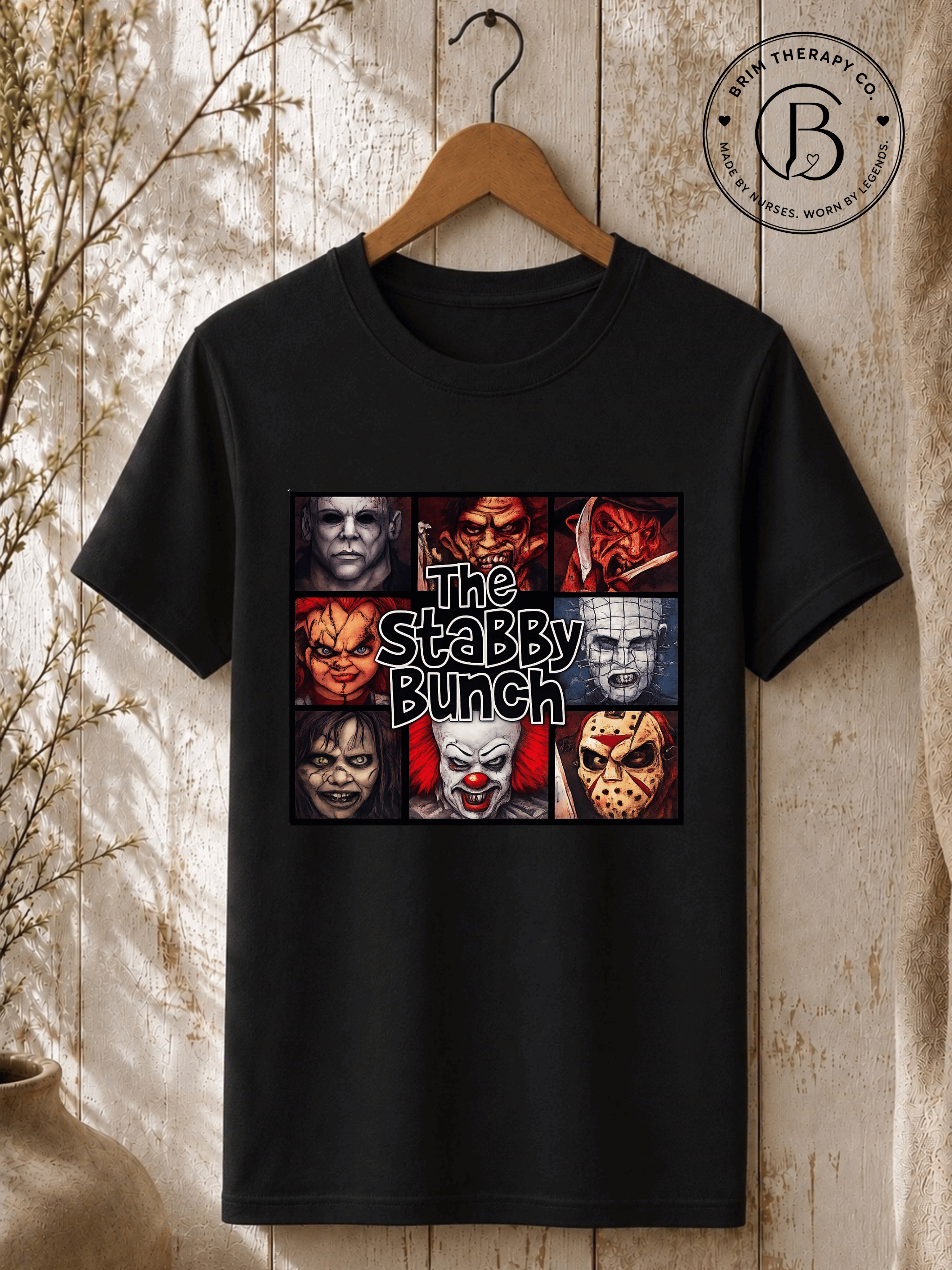 SEHL1029: The Stabby Bunch Horror Movie Halloween Tee