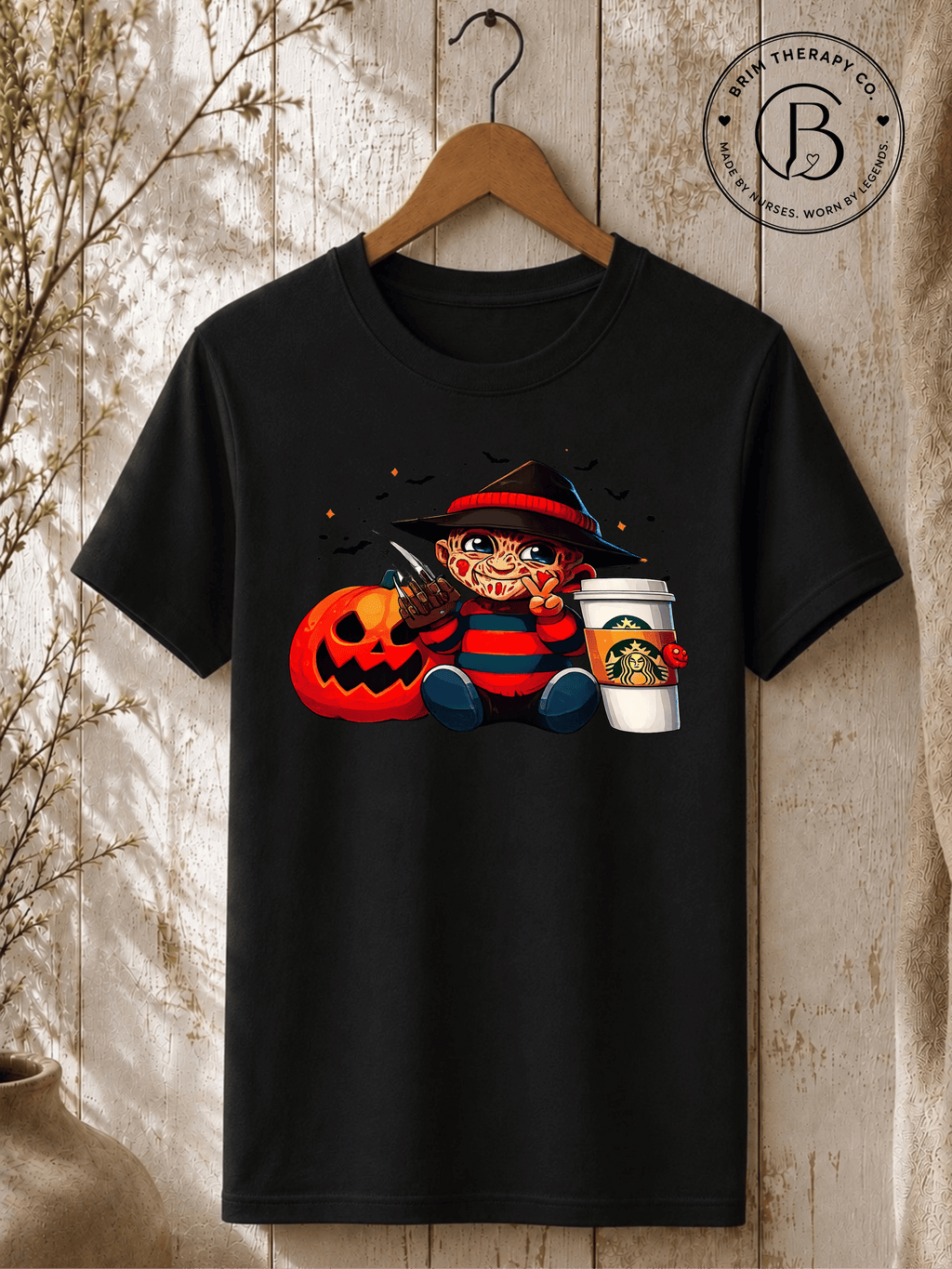 SEHL1039: Nightmare Fuel & Coffee Freddy Halloween Tee