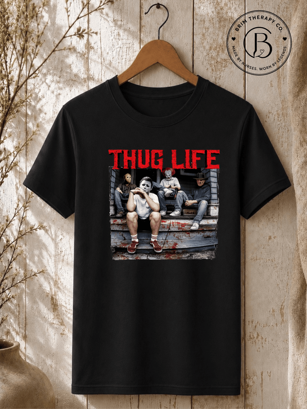 SEHL1036: Thug Life Horror Icons Halloween Tee