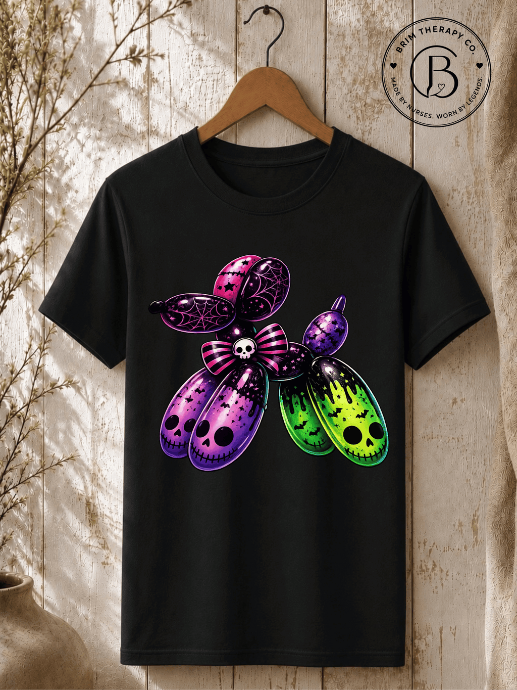 SEHL1037: Boo-tiful Balloon Dog Halloween Tee