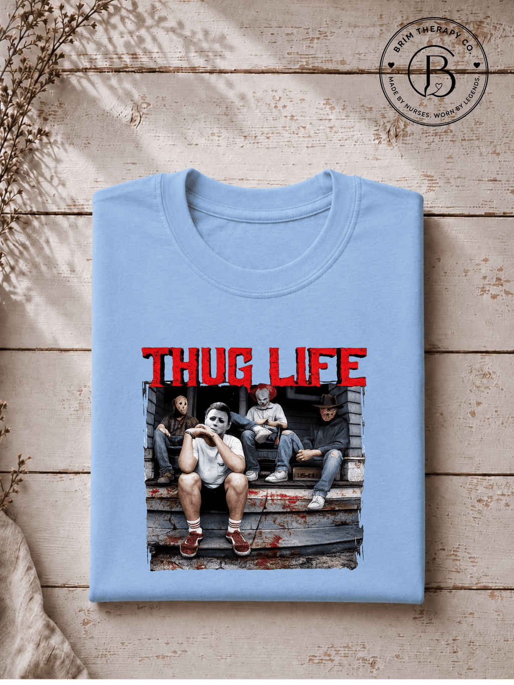 SEHL1036: Thug Life Horror Icons Halloween Tee