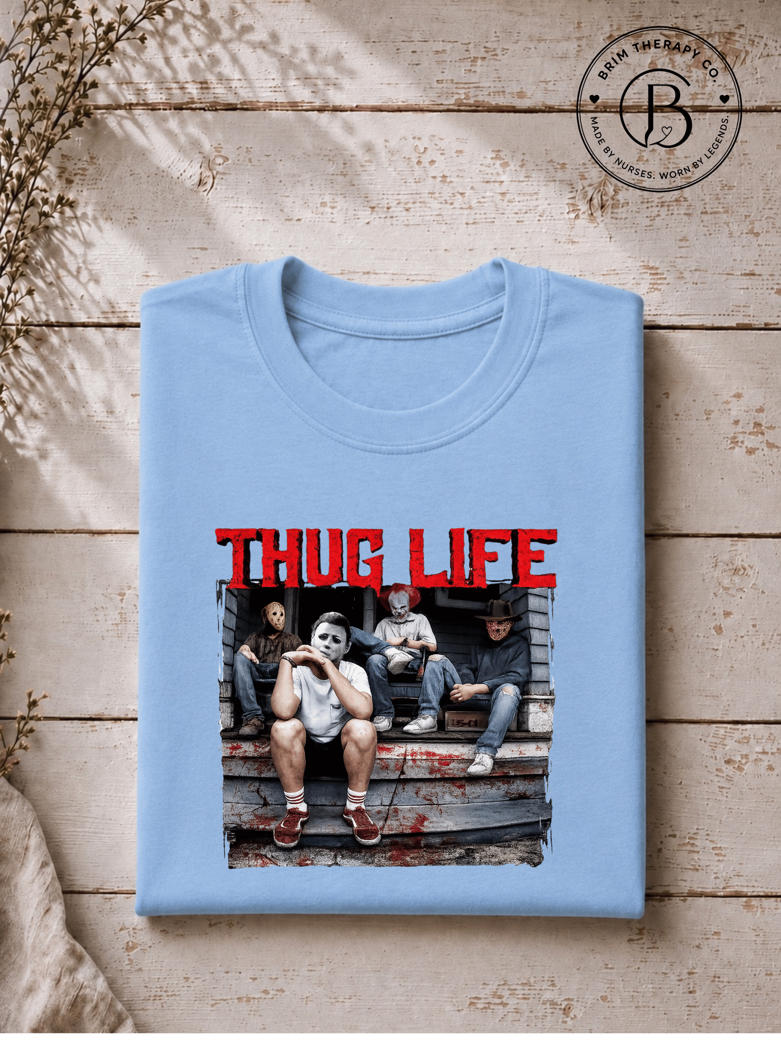 SEHL1036: Thug Life Horror Icons Halloween Tee