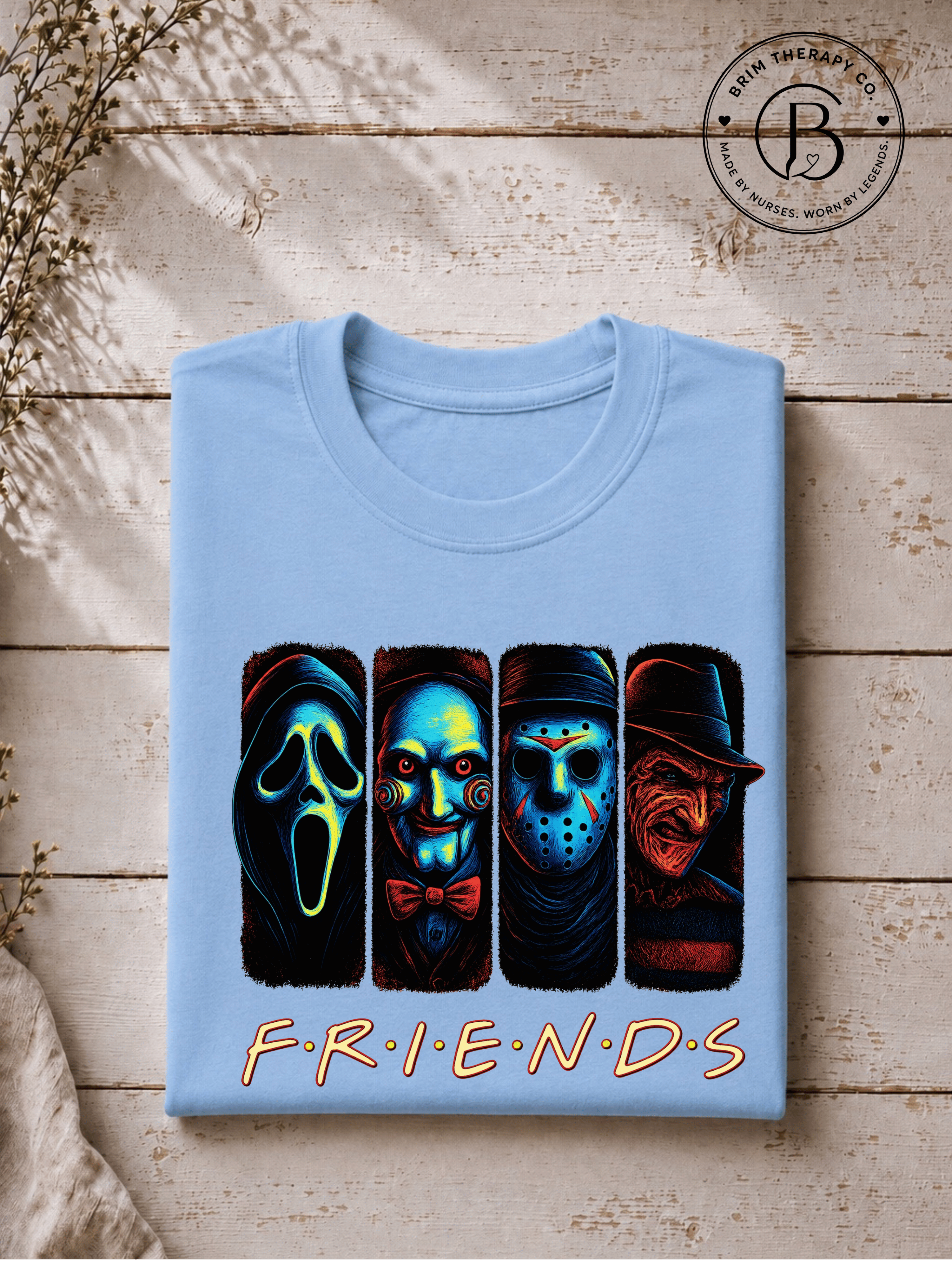 SEHL1038: The One Where They're All Killers Horror Friends Tee