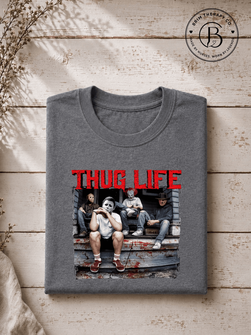 SEHL1036: Thug Life Horror Icons Halloween Tee