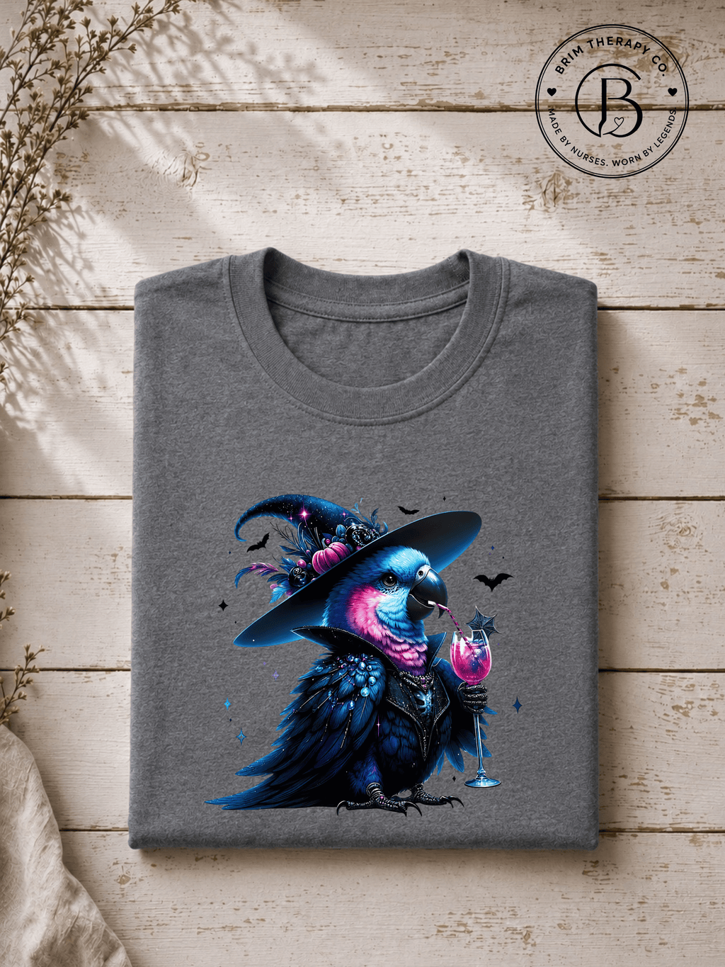 SEHL1034: Witch Better Have My Booze Halloween Parrot Tee