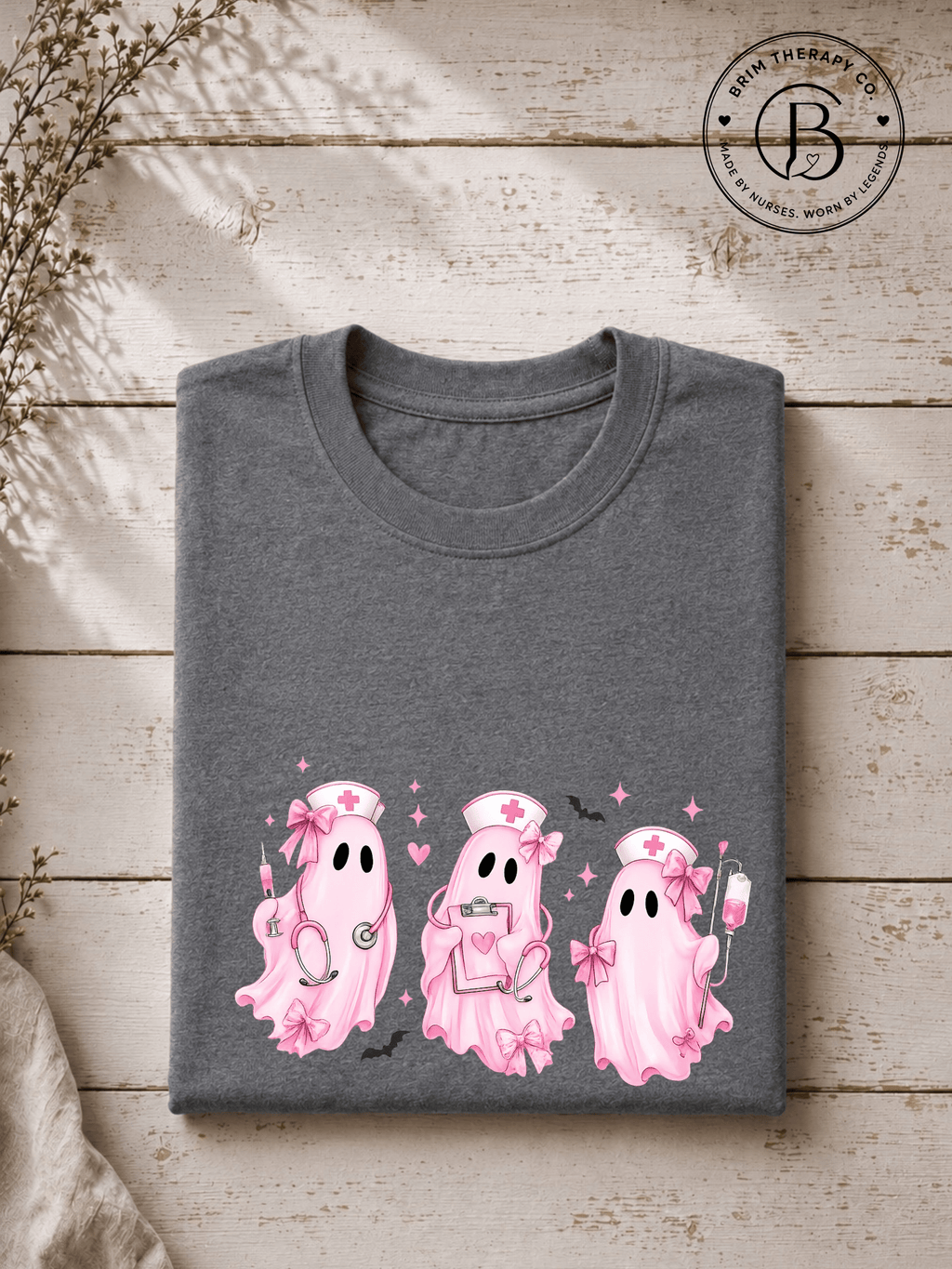 SEHL1007: Pretty Little Boo Crew Nurse Tee