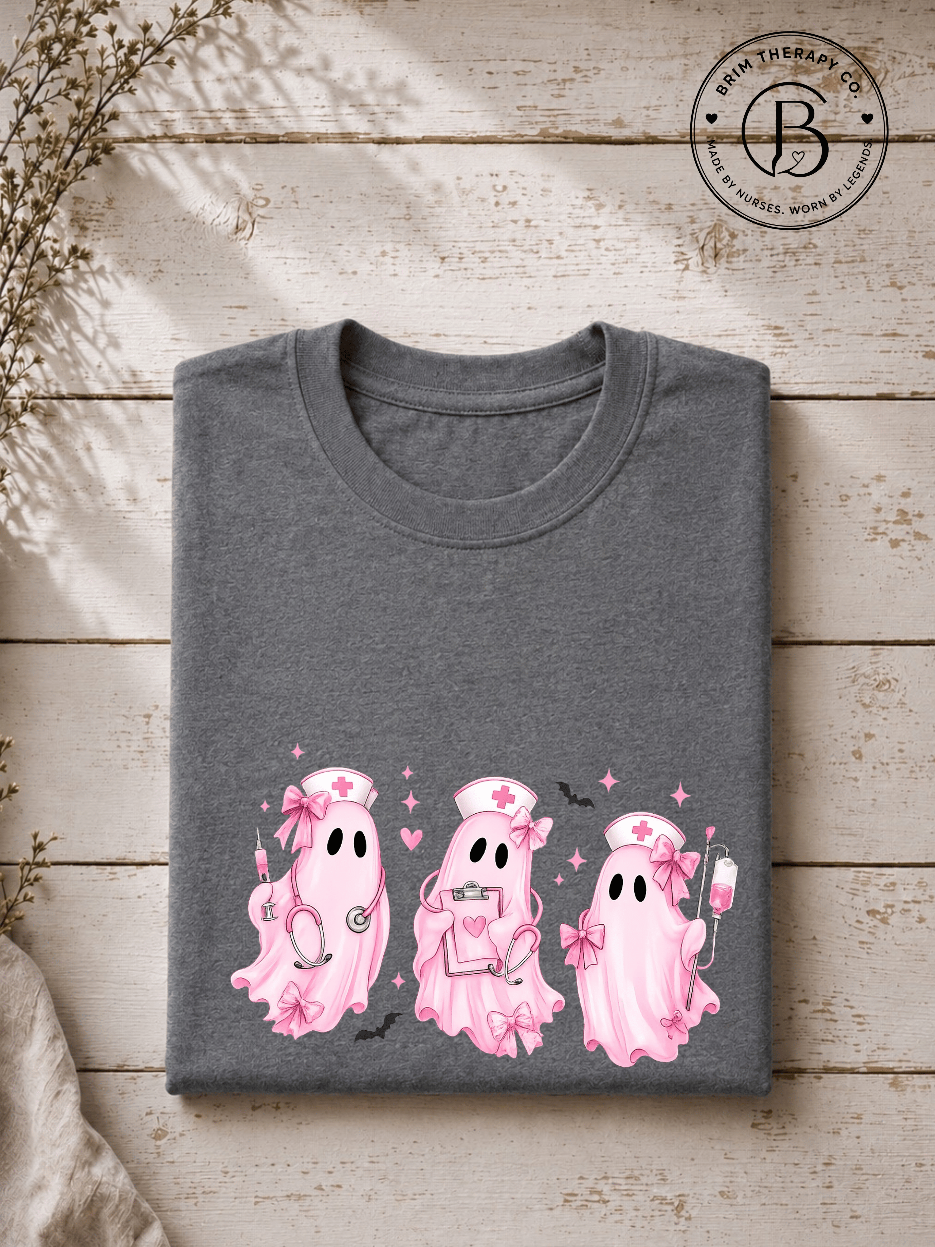 SEHL1007: Pretty Little Boo Crew Nurse Tee