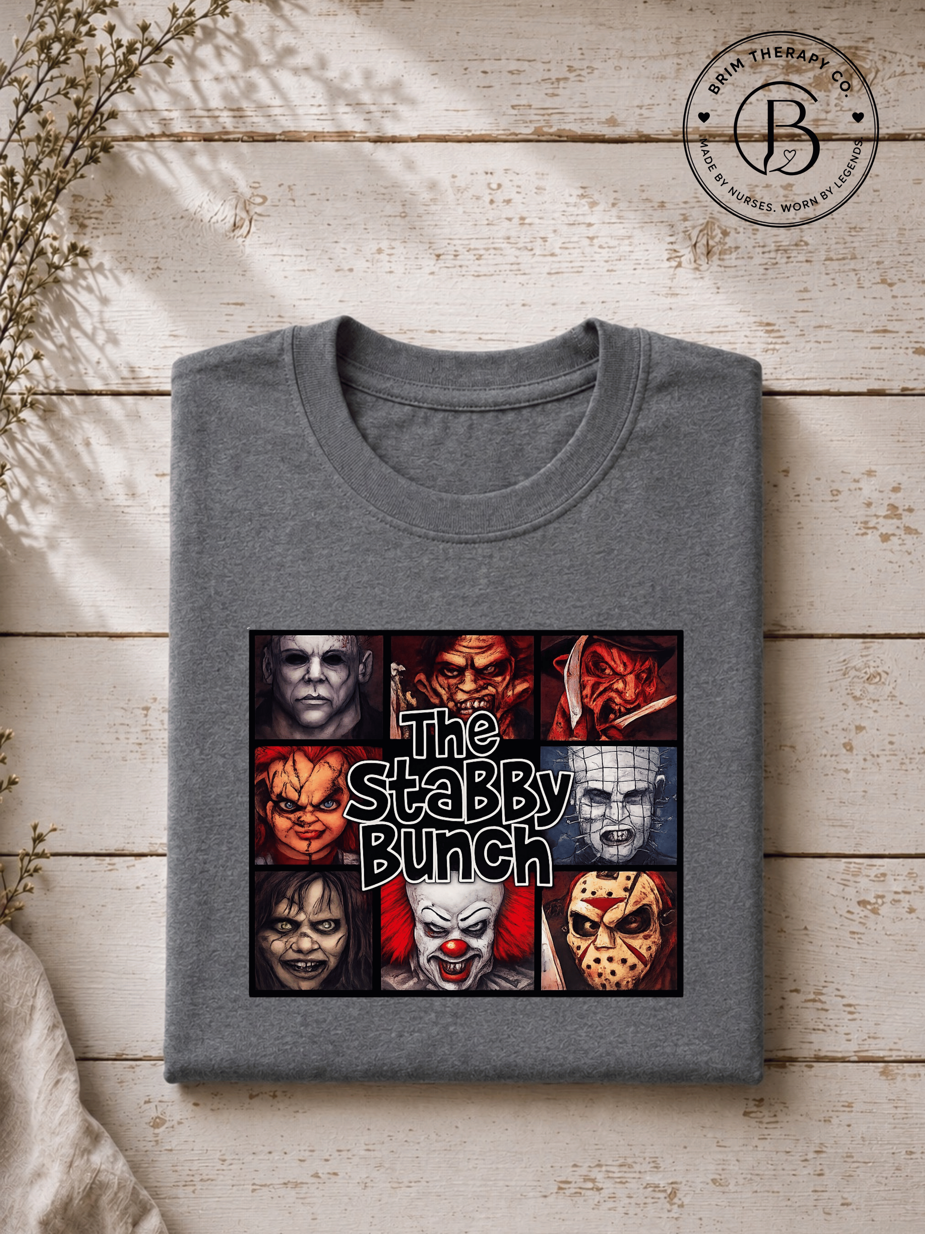 SEHL1029: The Stabby Bunch Horror Movie Halloween Tee