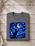 SEHL1010: Starry Night Cat Tee