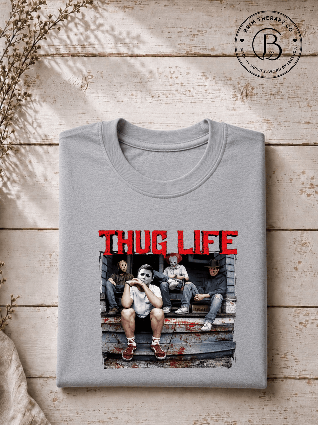 SEHL1036: Thug Life Horror Icons Halloween Tee