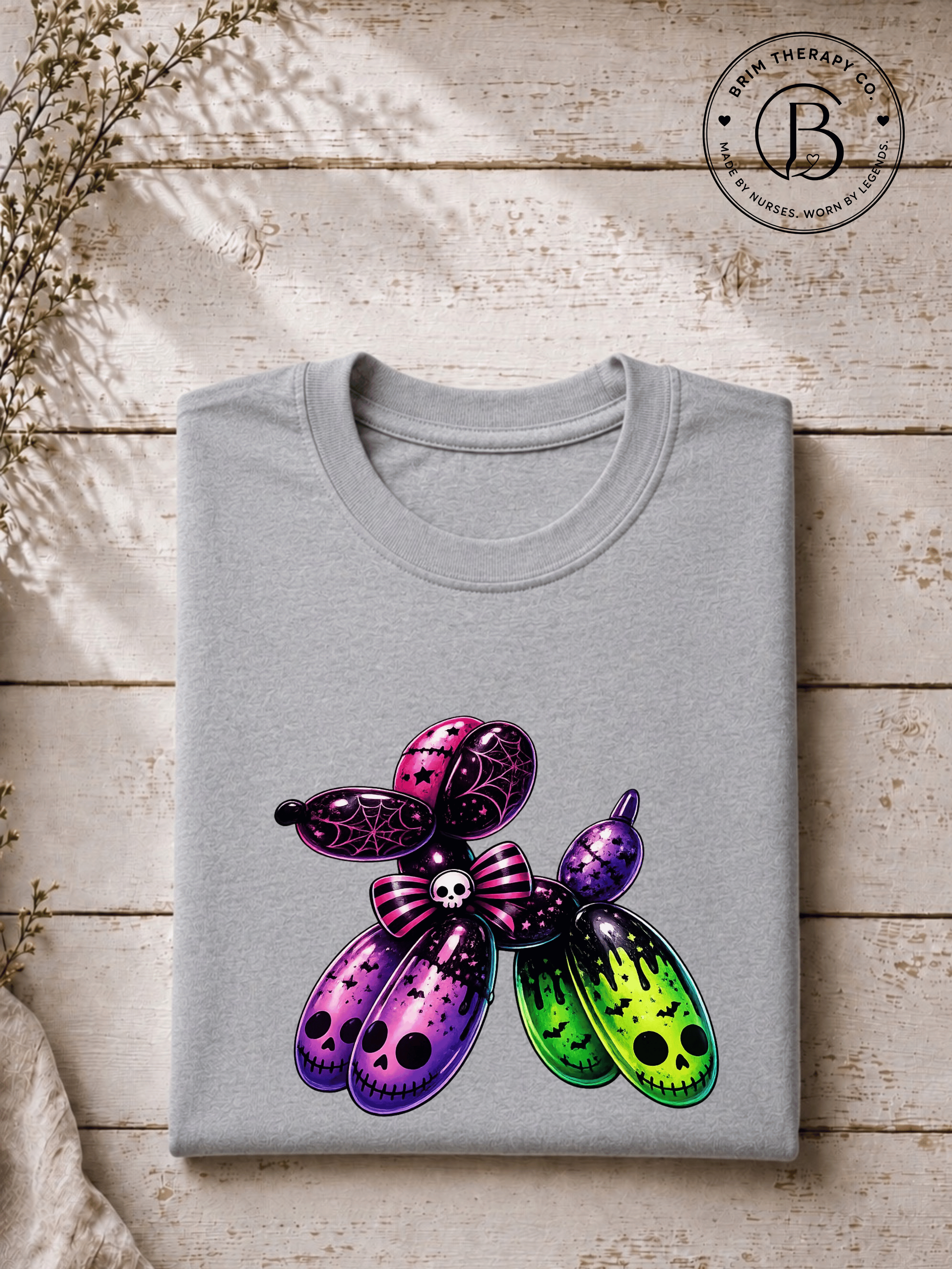 SEHL1037: Boo-tiful Balloon Dog Halloween Tee