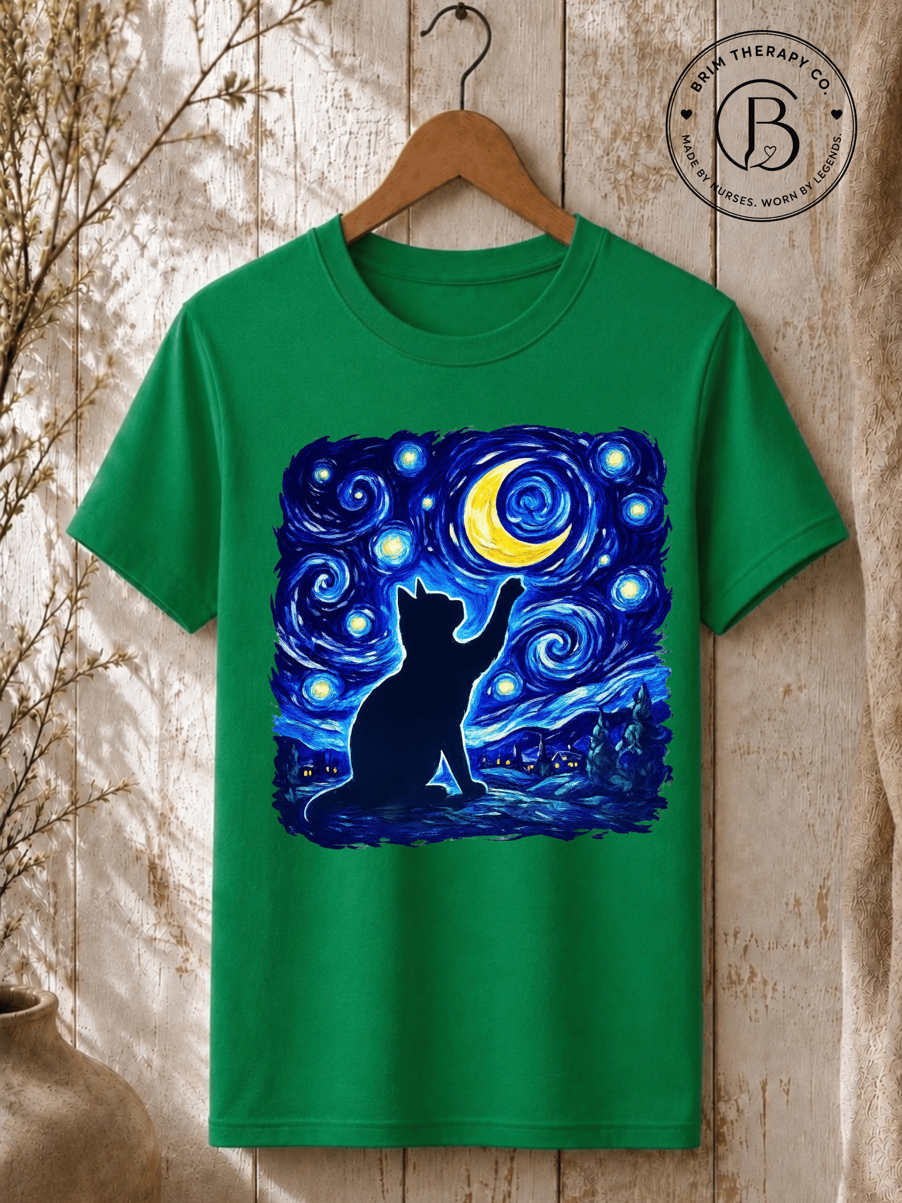 SEHL1010: Starry Night Cat Tee