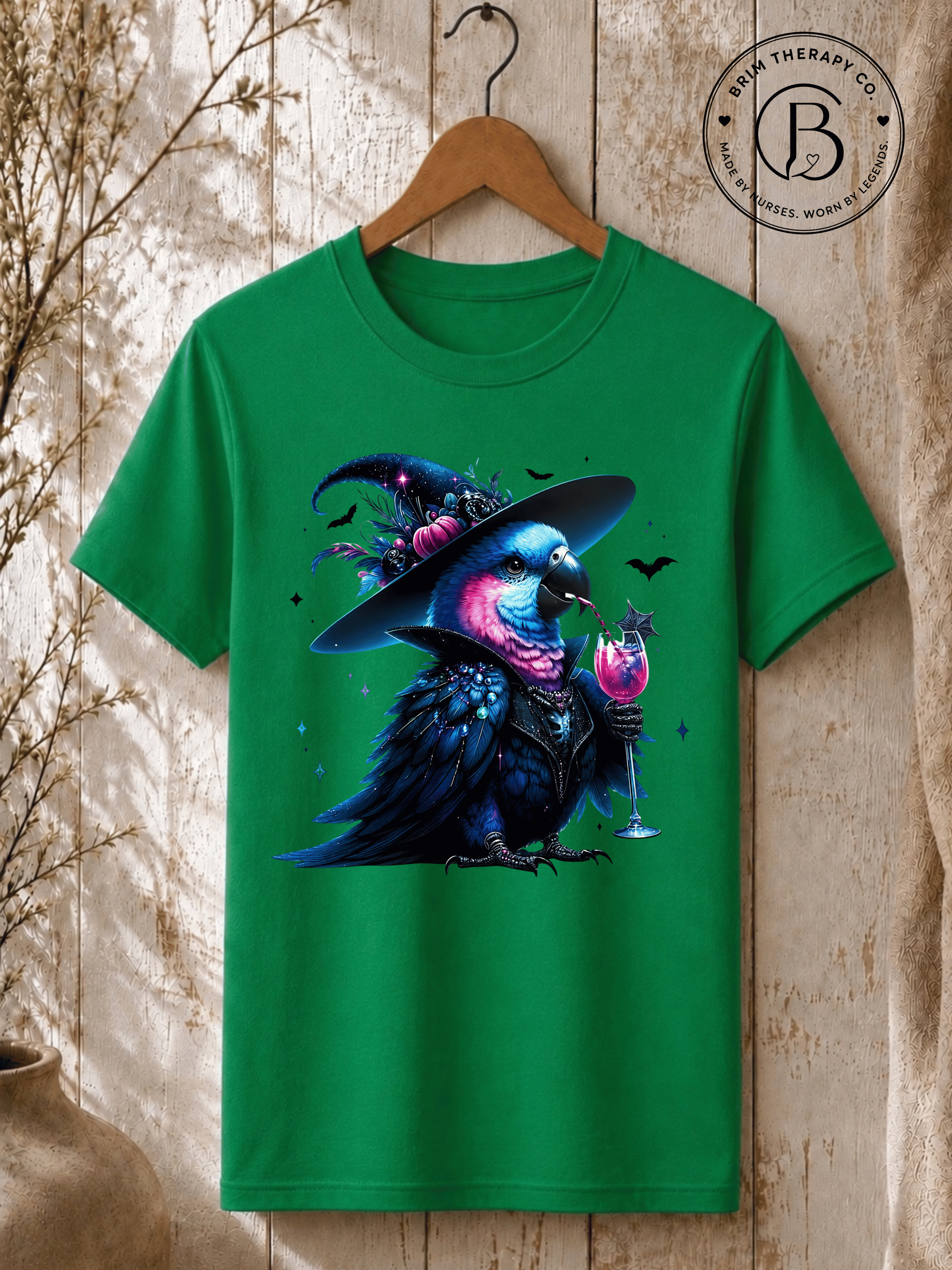 SEHL1034: Witch Better Have My Booze Halloween Parrot Tee