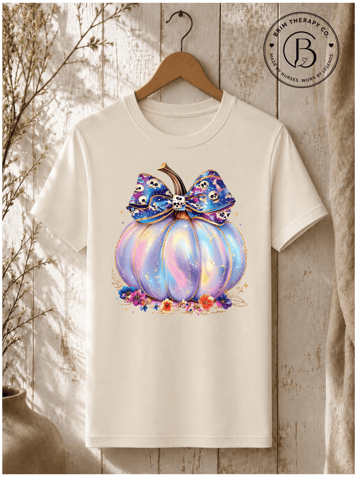SEHL1103: Pastel Spooky Pumpkin Graphic Tee