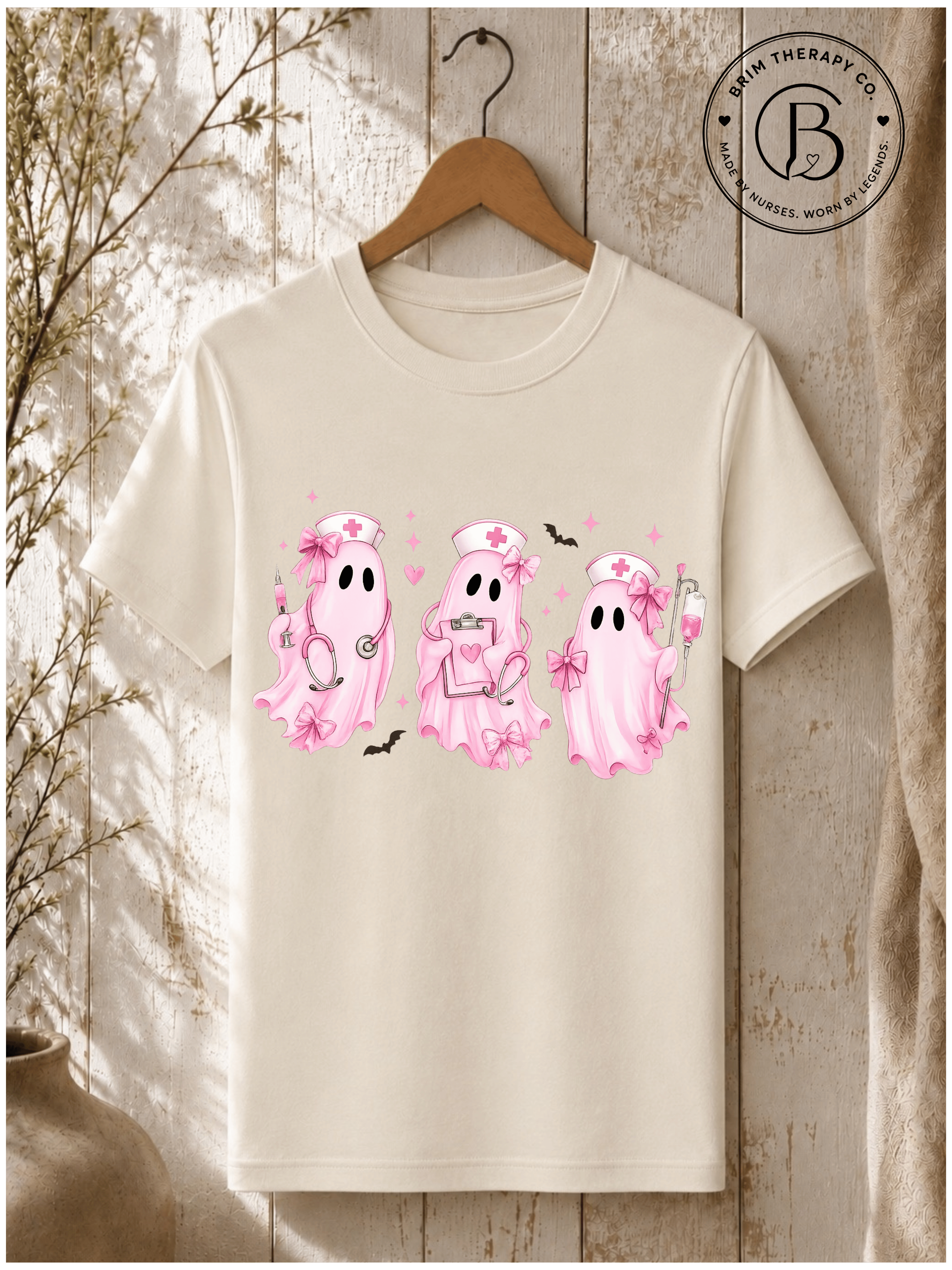 SEHL1007: Pretty Little Boo Crew Nurse Tee